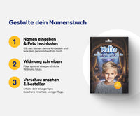 Personalisiertes Mutmachbuch für Jungen vor dem großen Auftritt – In 3 Schritten zum eigenen Namensbuch