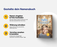 Personalisiertes Mutmachbuch für Jungen zur Erstkommunion – In 3 Schritten zum eigenen Namensbuch