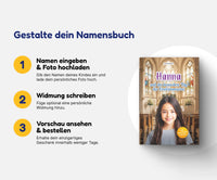 Personalisiertes Mutmachbuch für Mädchen zur Erstkommunion – In 3 Schritten zum eigenen Namensbuch