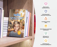 Personalisiertes Mutmachbuch für Jungen bei Krankheit – Buch im Regal mit seinen Vorteilen