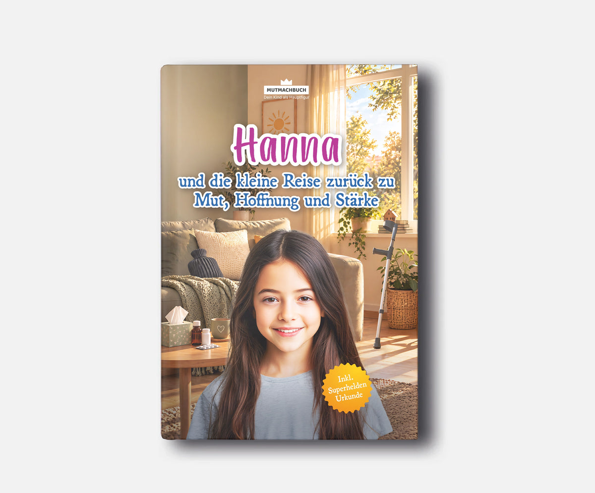 Personalisiertes Mutmachbuch für Mädchen bei Krankheit – Buchcover