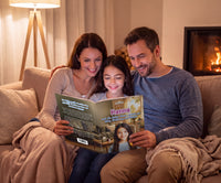 Personalisiertes Mutmachbuch für Mädchen bei Krankheit – Familie liest das Buch gemeinsam