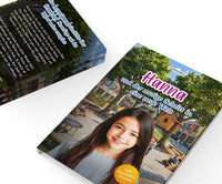Personalisiertes Mutmachbuch für Mädchen bei Umzug oder Schulwechsel – Vorder- und Rückseite