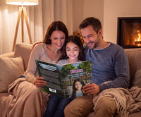 Personalisiertes Mutmachbuch für Mädchen bei Umzug oder Schulwechsel – Familie liest das Buch gemeinsam