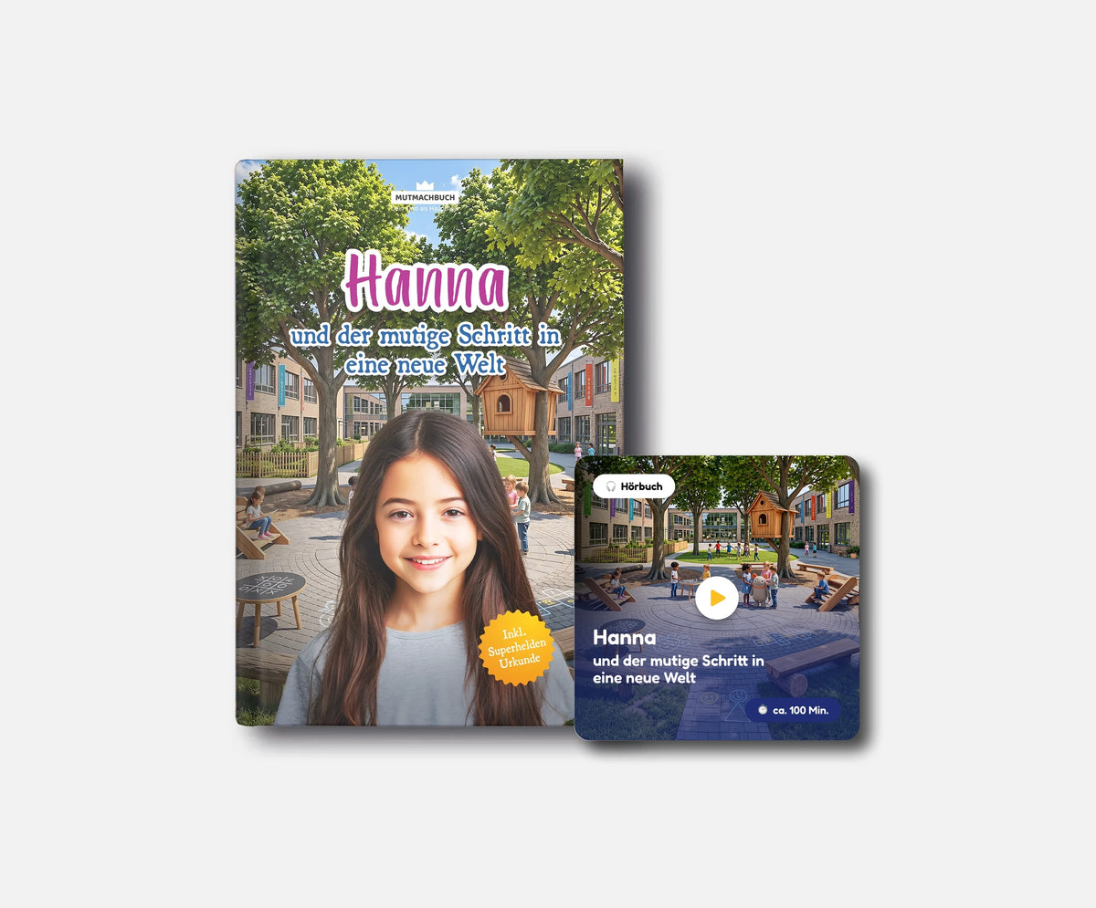 Personalisiertes Mutmachbuch für Mädchen bei Umzug oder Schulwechsel – Kombi: Buch + Hörbuch