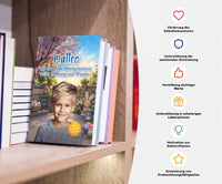 Personalisiertes Mutmachbuch für Jungen zu Ostern – Buch im Regal mit seinen Vorteilen
