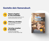 Personalisiertes Mutmachbuch für Jungen gegen Prüfungsangst – In 3 Schritten zum eigenen Namensbuch