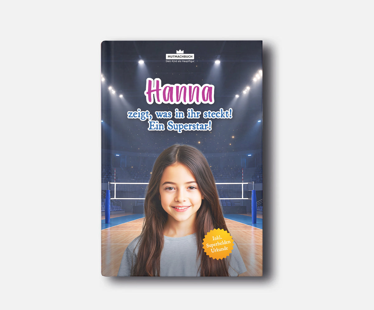 Personalisiertes Mutmachbuch für Mädchen für Sport und Wettkampf – Buchcover