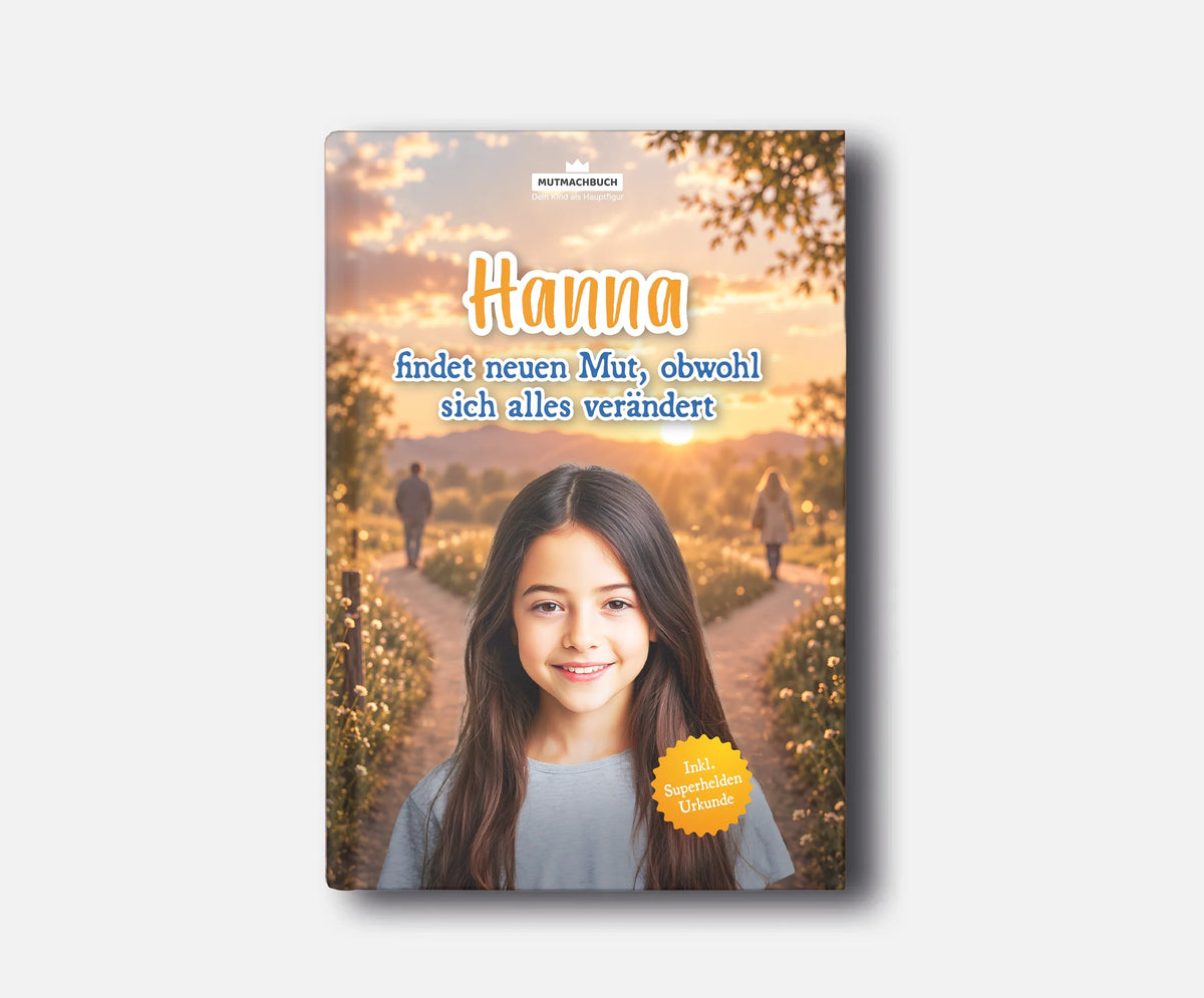 Personalisiertes Mutmachbuch für Mädchen bei Trennung der Eltern – Buchcover