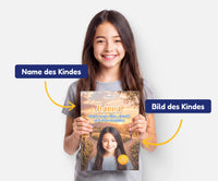 Personalisiertes Mutmachbuch für Mädchen bei Trennung der Eltern – Name und Foto des Kindes auf dem Cover