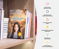 Personalisiertes Mutmachbuch für Mädchen bei Trennung der Eltern – Buch im Regal mit seinen Vorteilen