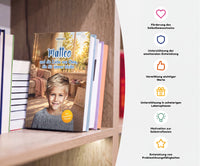 Personalisiertes Mutmachbuch für Jungen beim Abschied von Oma – Buch im Regal mit seinen Vorteilen